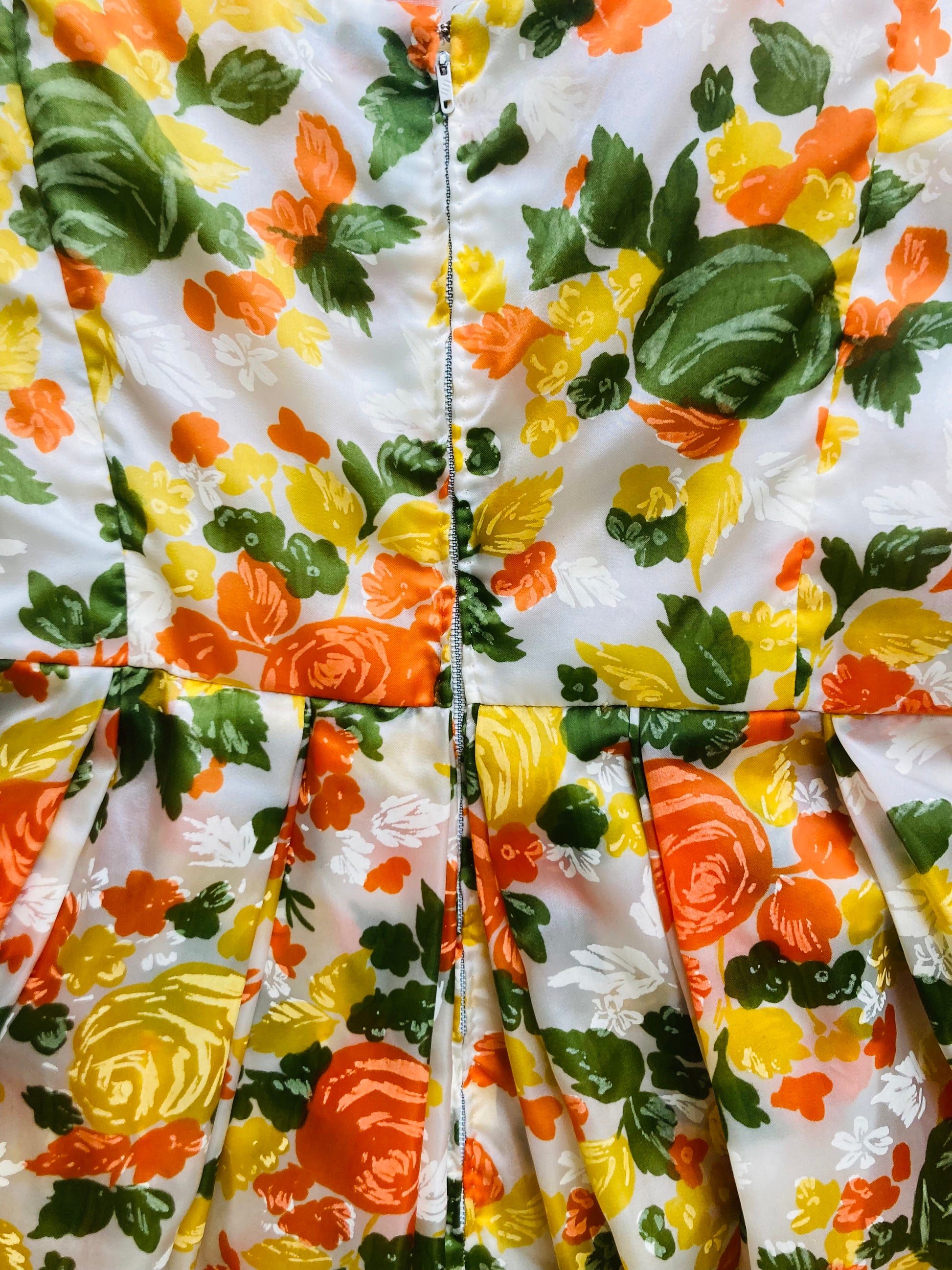 Abito 60s seta flower Alice In Vintage