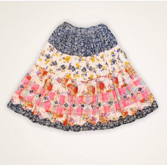 Gonna 70s cotone a ruota Alice In Vintage