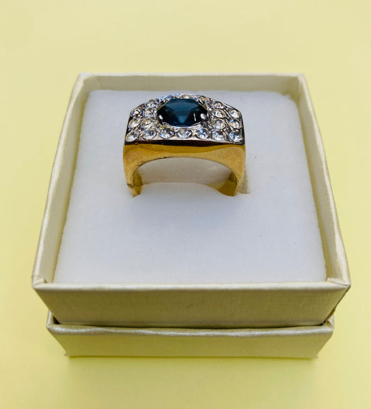Anello 80s pietra e strass Alice In Vintage