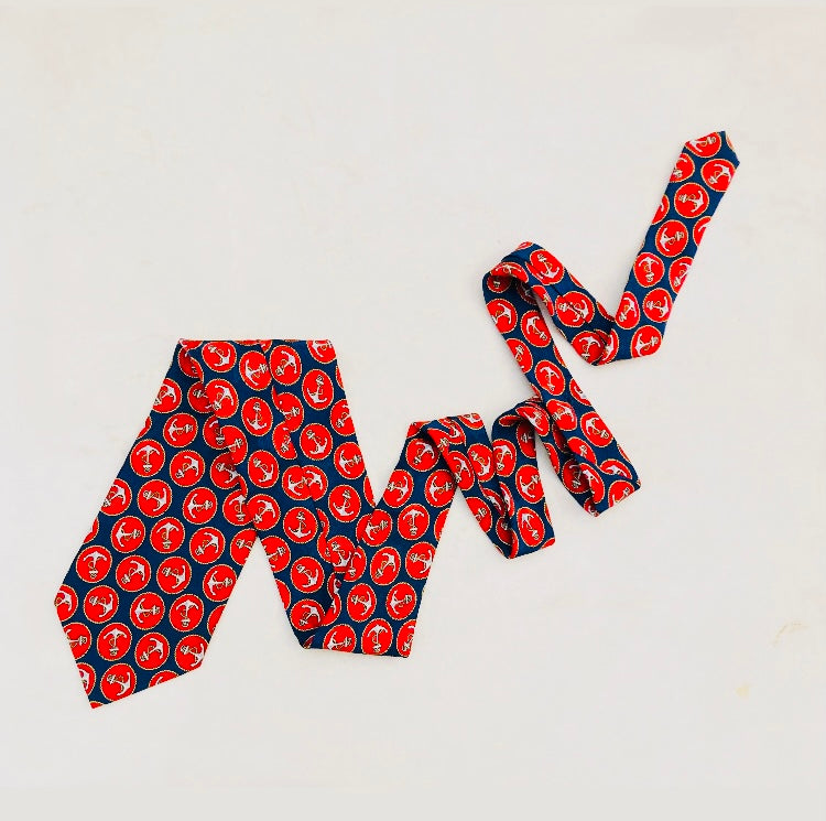 Lancetti cravatta 70s seta Alice In Vintage