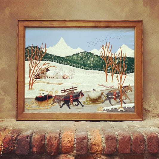 Quadro paesaggio hiver Alice In Vintage