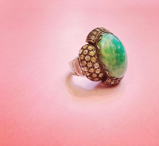 Anello argento e pietra dura Alice In Vintage