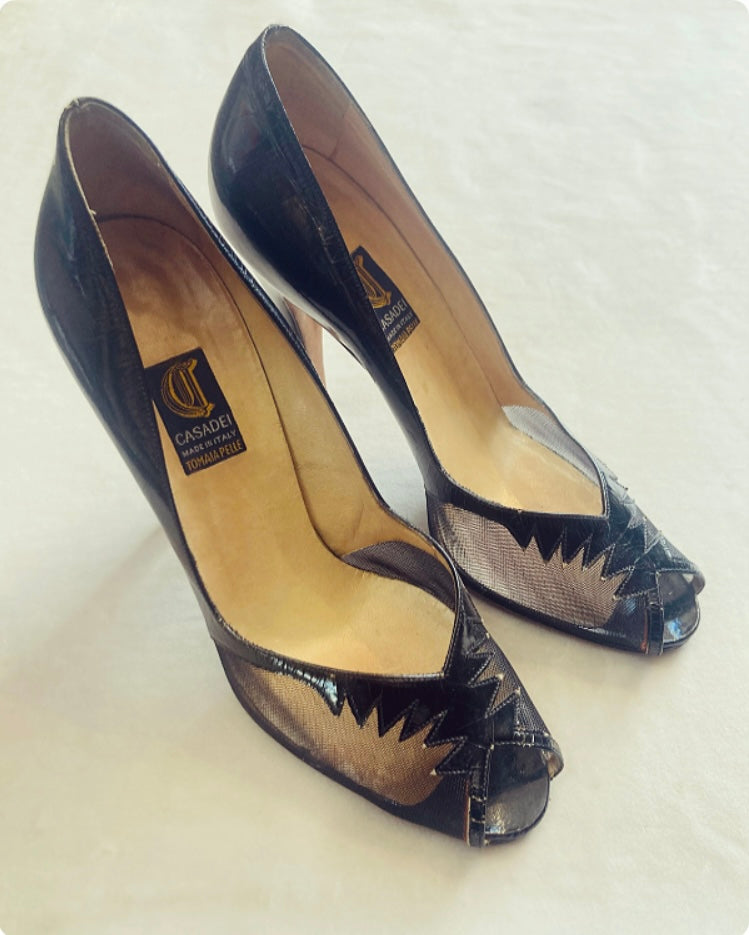 Open toe Casadei 80s Alice In Vintage