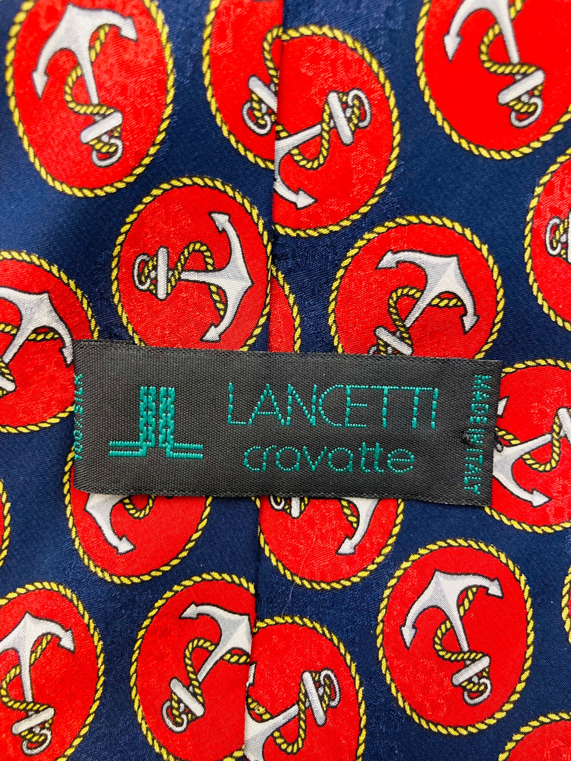 Lancetti cravatta 70s seta Alice In Vintage