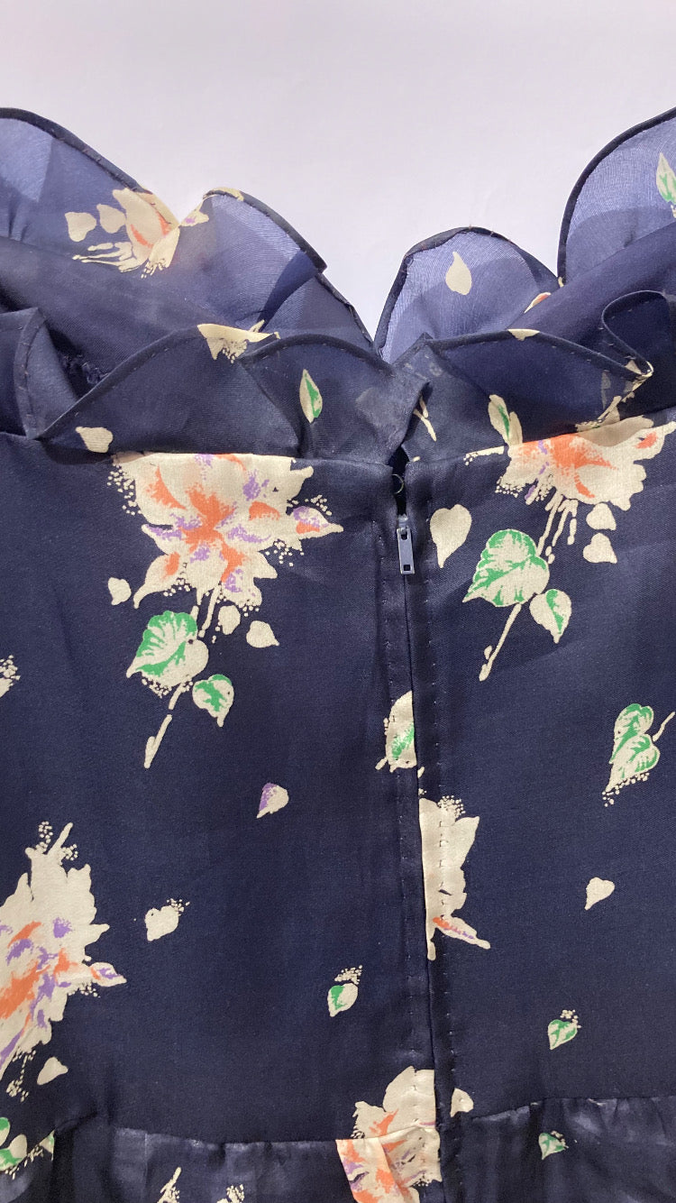 Abito cocktail 60s seta flower Alice In Vintage