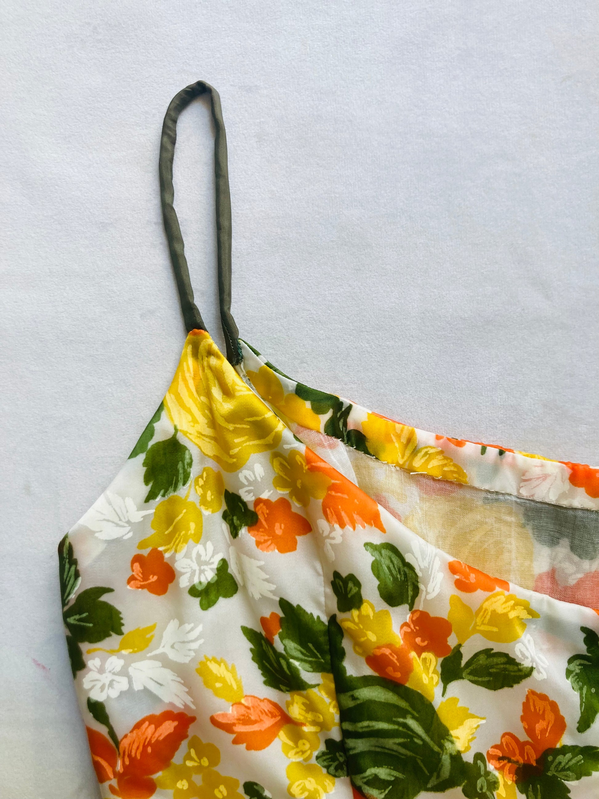 Abito 60s seta flower Alice In Vintage