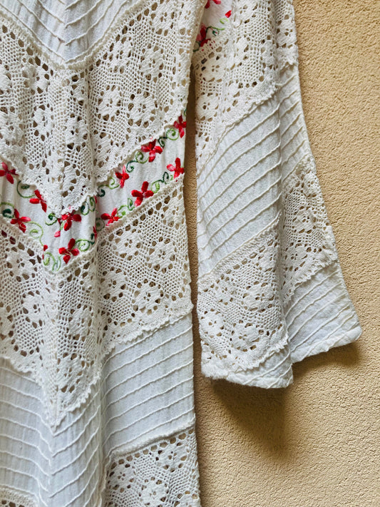 Abito patchwork pizzo 70s Alice In Vintage