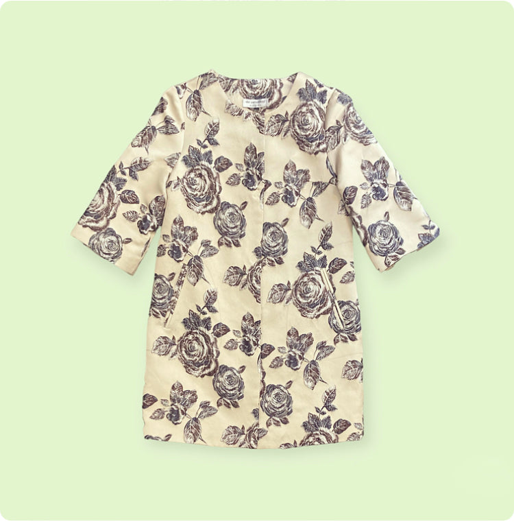 Spring coat seta operata Alice In Vintage