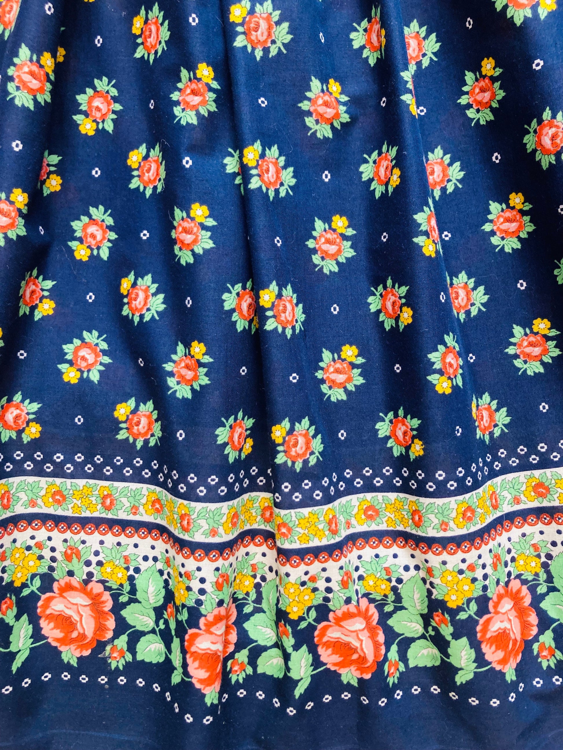 Gonna tirolese flower 70s Alice In Vintage