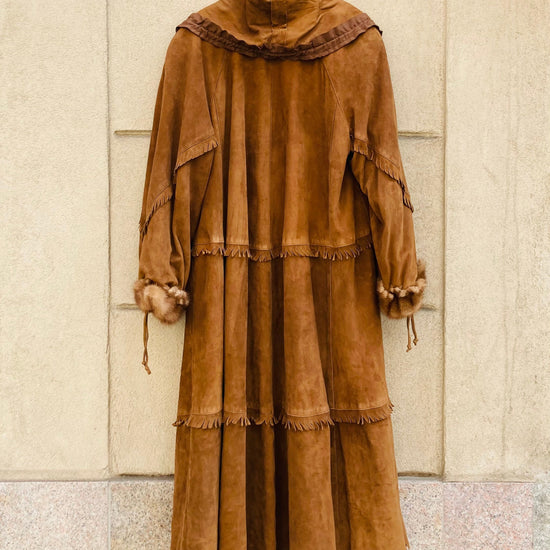 Maxi coat 90s suede Alice In Vintage