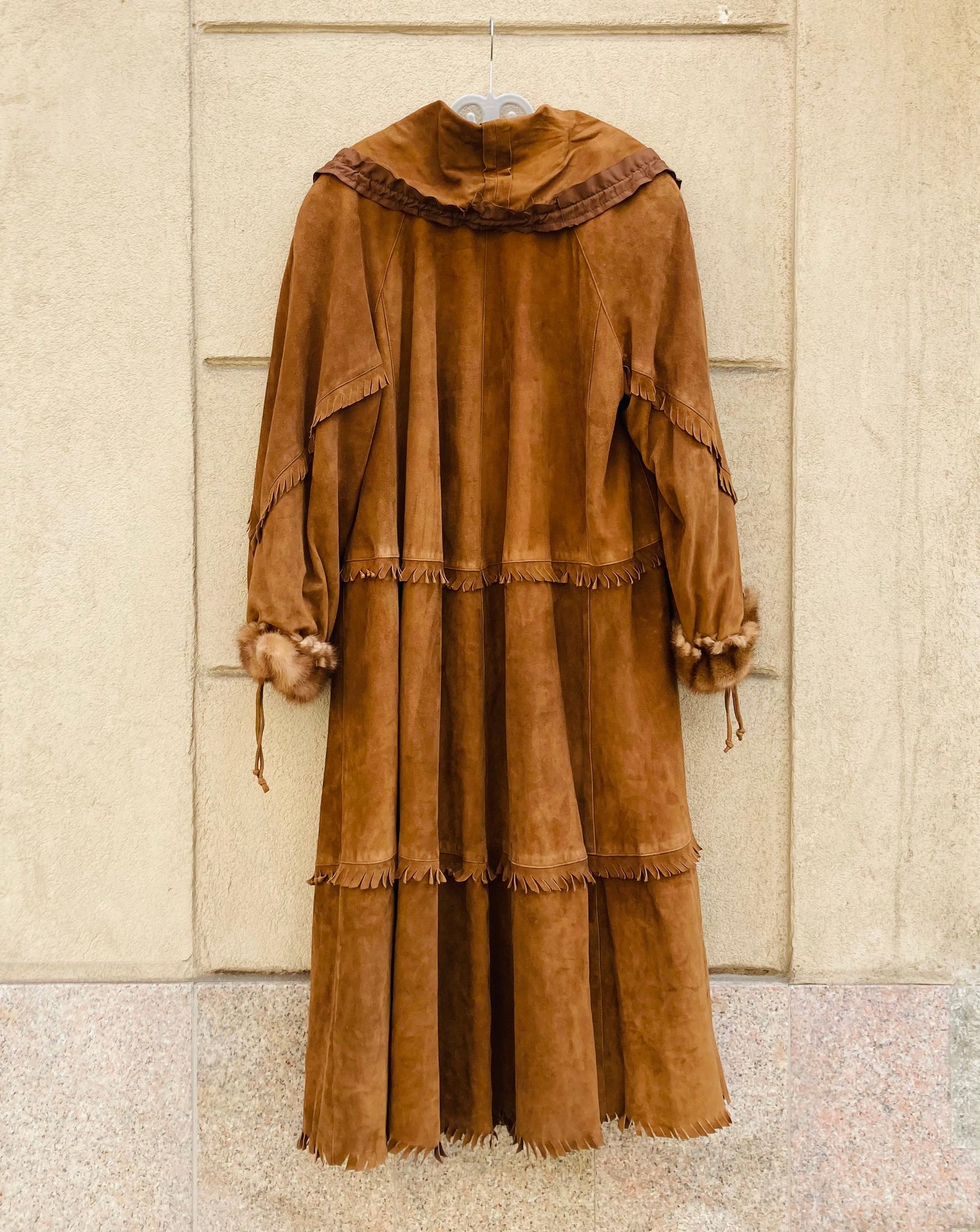 Maxi coat 90s suede Alice In Vintage