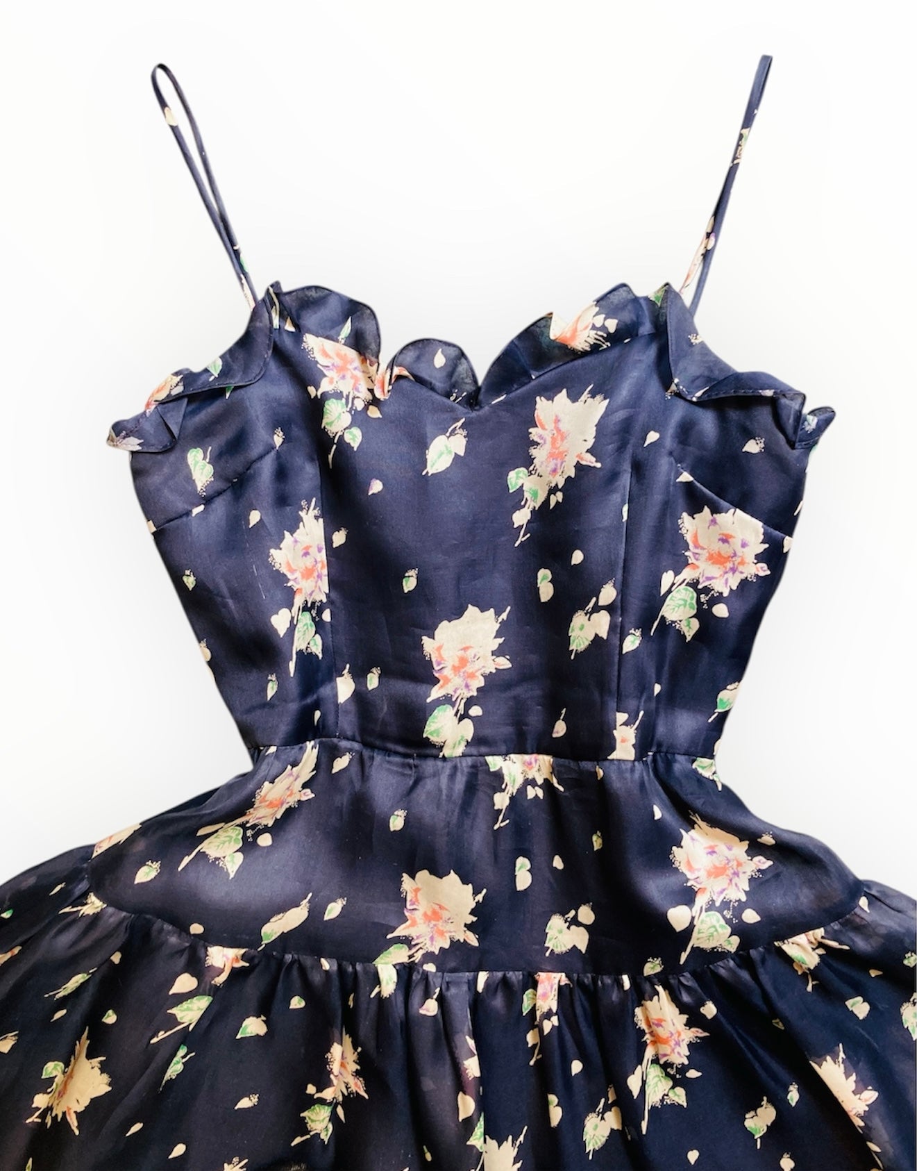 Abito cocktail 60s seta flower Alice In Vintage