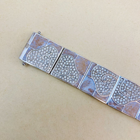 Bracciale 70s smalto e strass Alice In Vintage