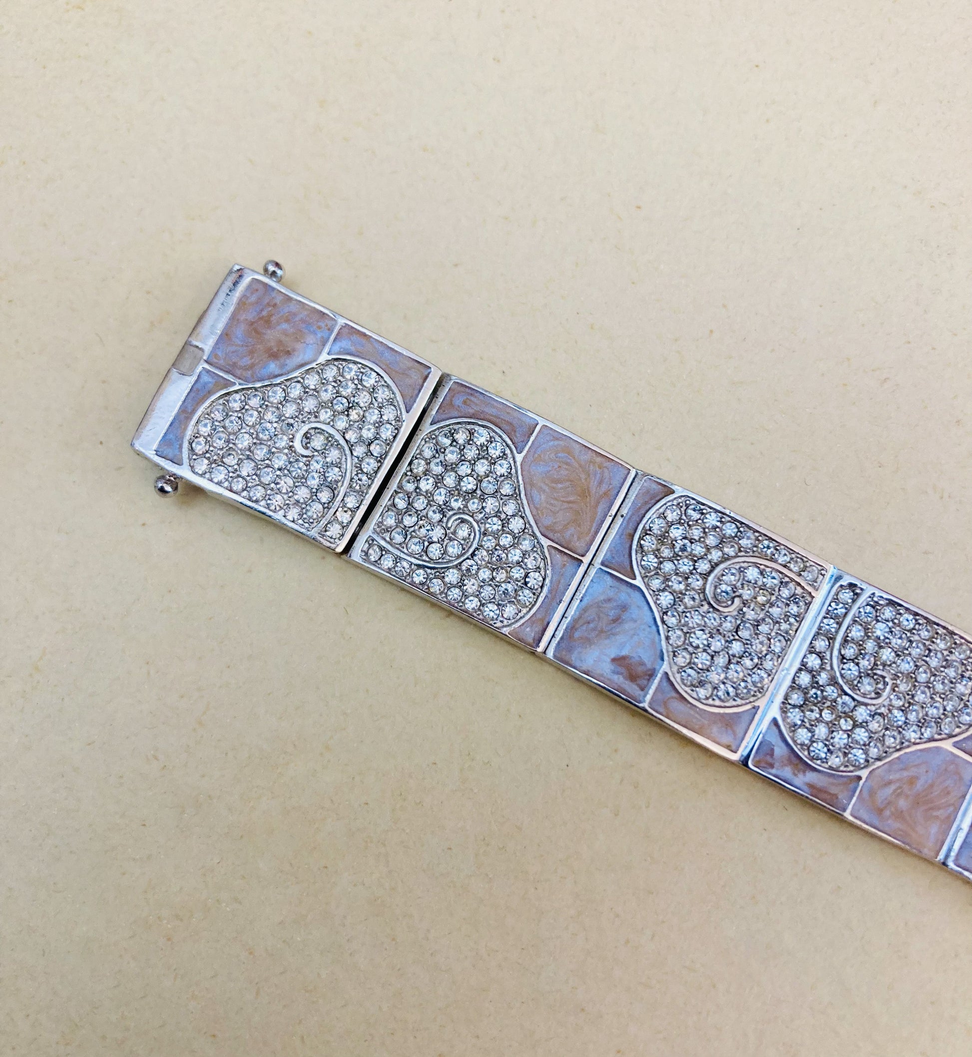 Bracciale 70s smalto e strass Alice In Vintage