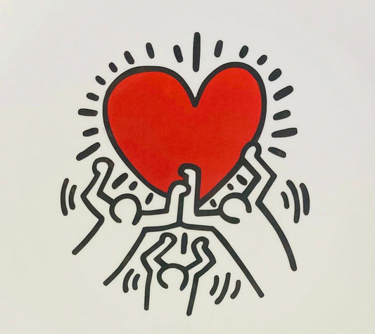 Keith Haring heart piatto Alice In Vintage