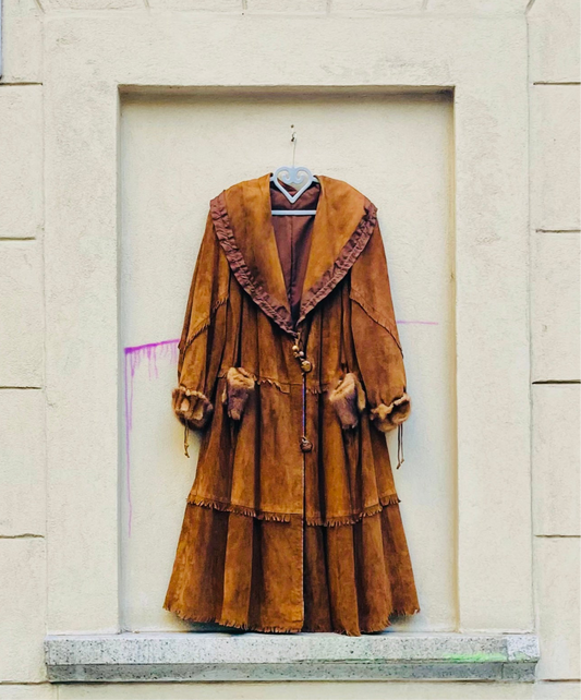 Maxi coat 90s suede Alice In Vintage