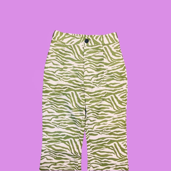 Zebra flared pants Alice In Vintage