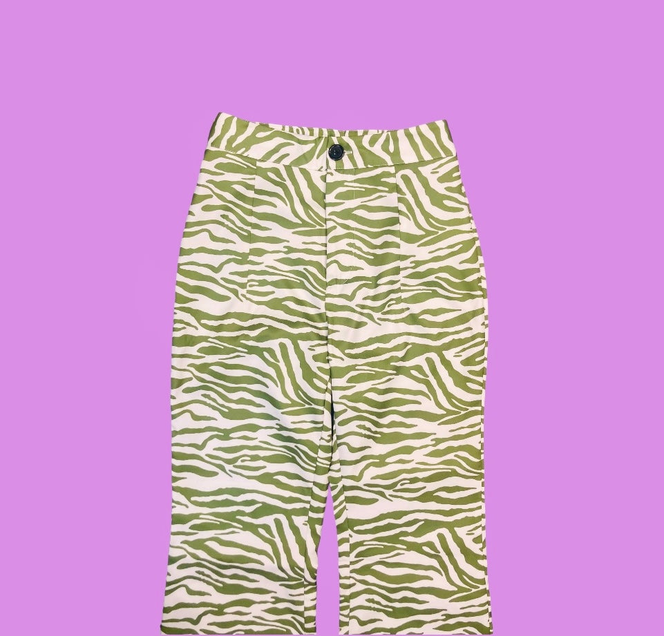 Zebra flared pants Alice In Vintage