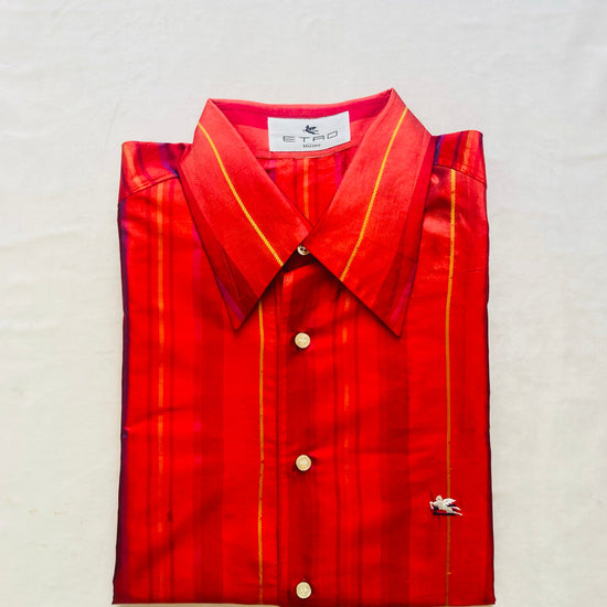 Etro camicia seta stripes Alice In Vintage