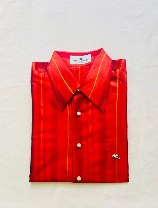 Etro camicia seta stripes Alice In Vintage