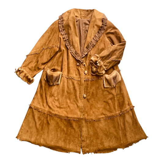Maxi coat 90s suede Alice In Vintage