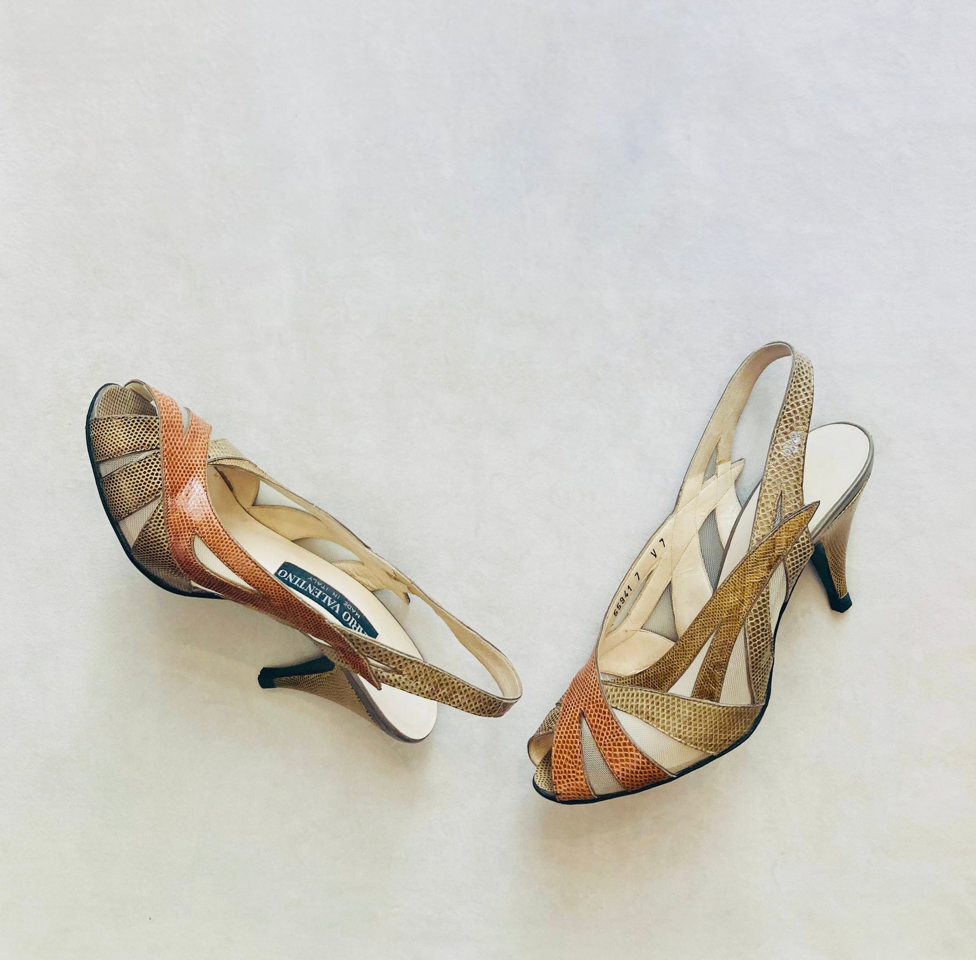 Mario Valentino 70s slingback Alice In Vintage