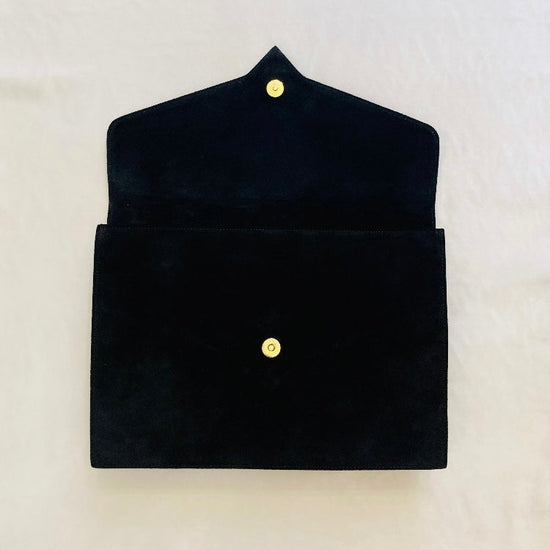 Maxi clutch suede 90s Alice In Vintage