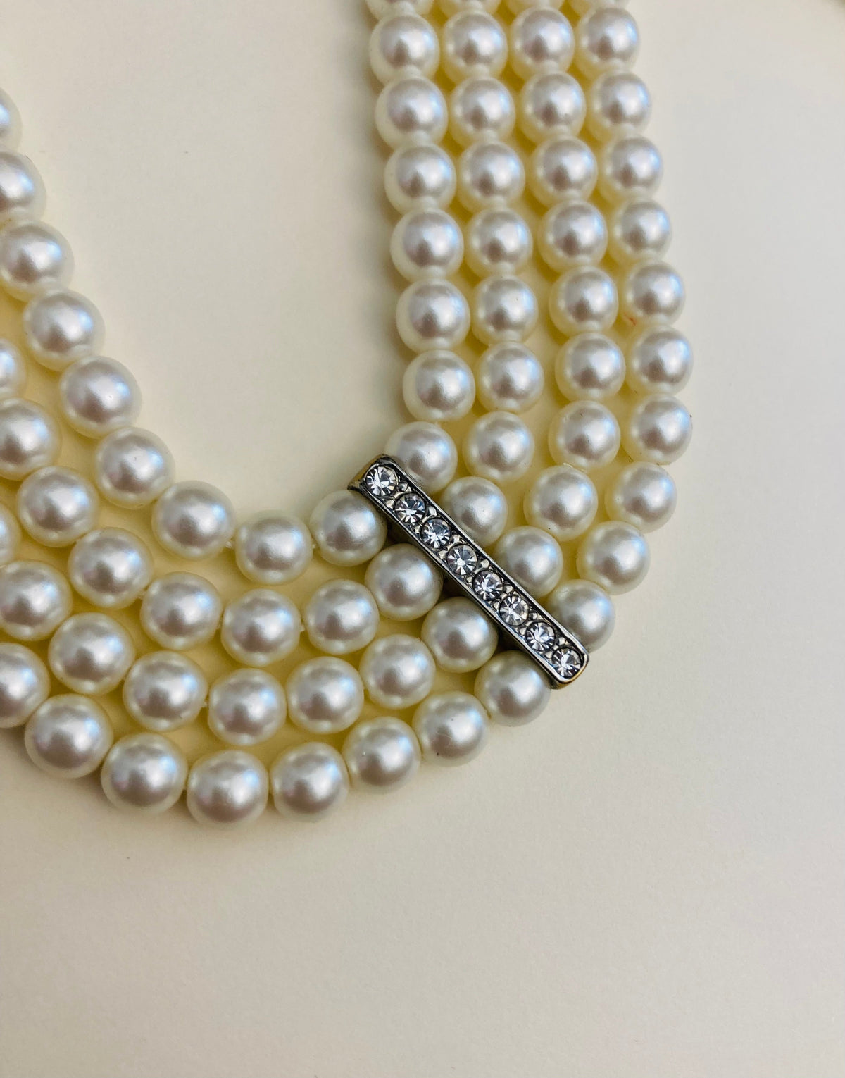Choker 90s perle bijoux strass Alice In Vintage