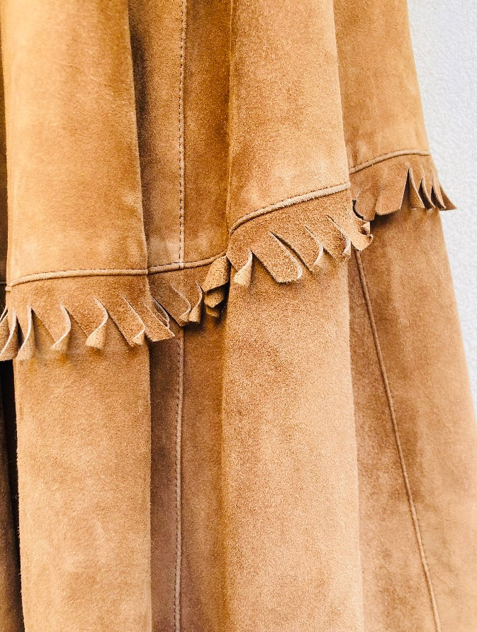 Maxi coat 90s suede Alice In Vintage