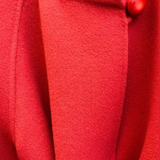 Coat 90s lana e cachemire fragola Alice In Vintage
