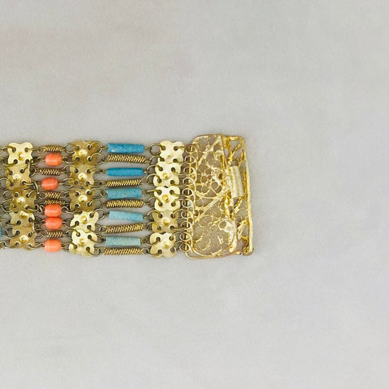 Parure 70s turchesi corallo Alice In Vintage