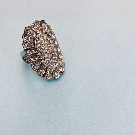 Anello strass maxi flower Alice In Vintage