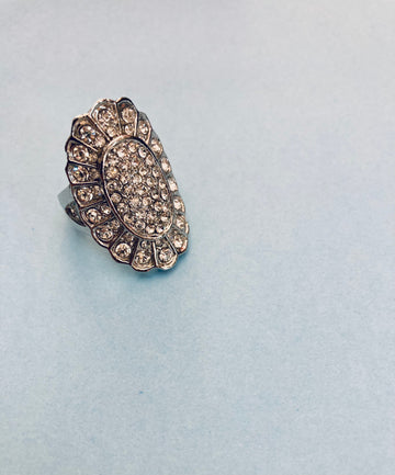 Anello strass maxi flower Alice In Vintage