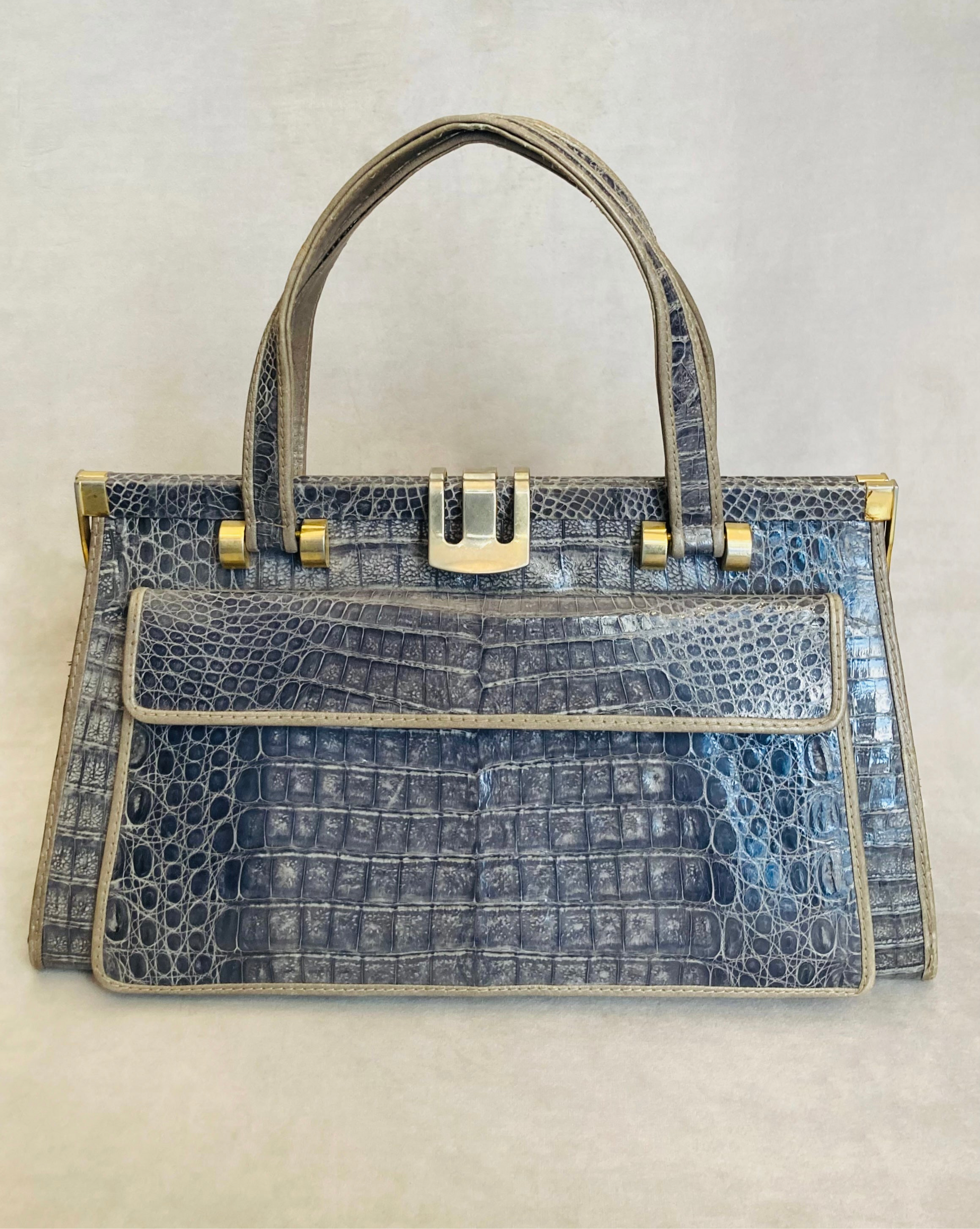 Borsa coccodrillo 70s Alice In Vintage