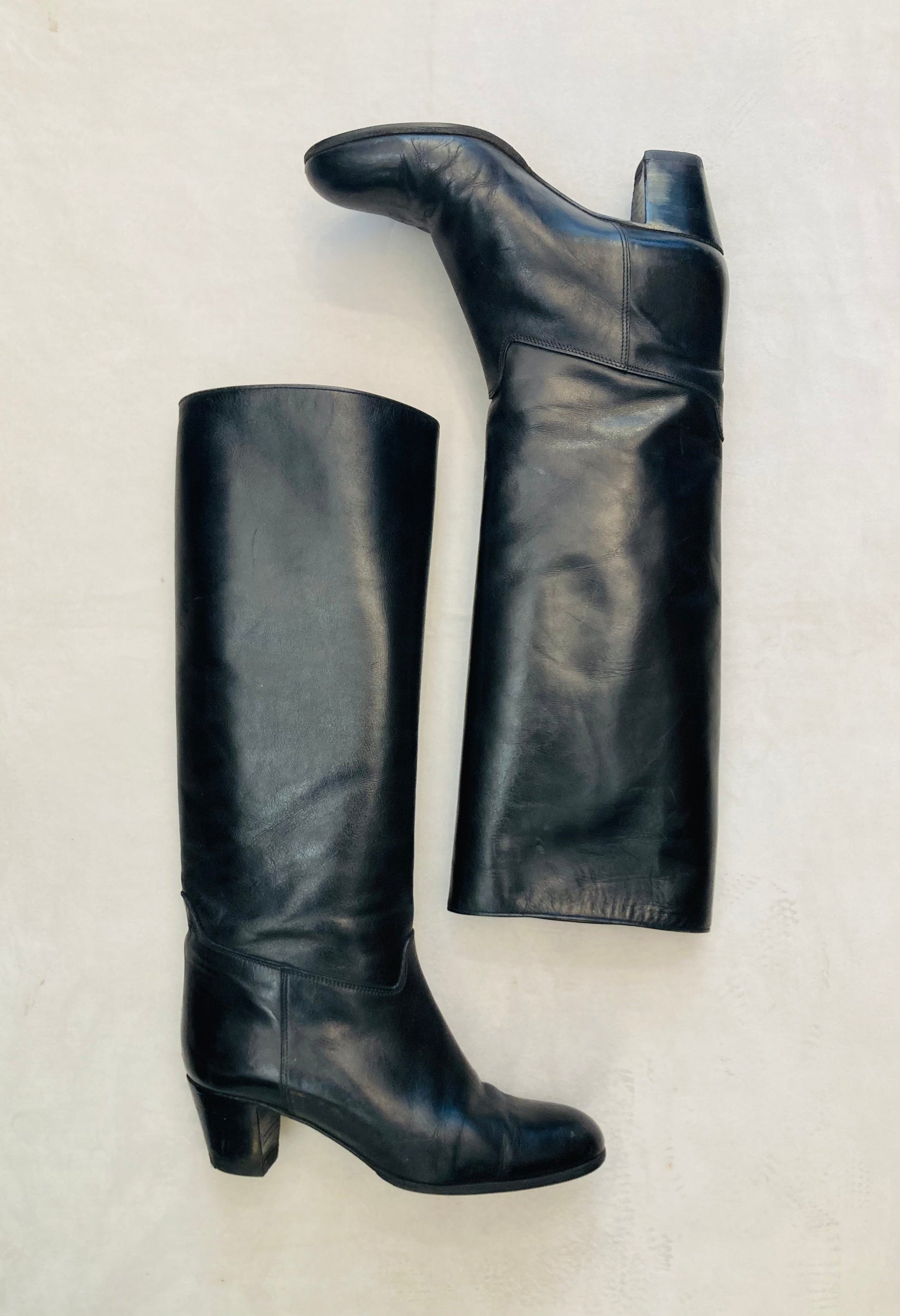 Boots 70s pelle n 36 Alice In Vintage