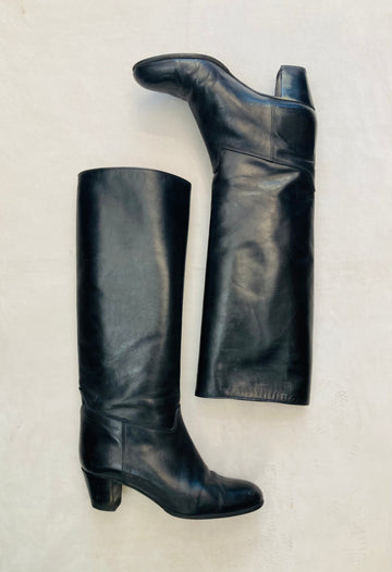 Boots 70s pelle n 36 Alice In Vintage