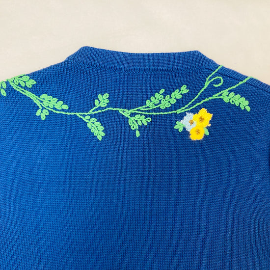 Maglione 80s ricamo flower Alice In Vintage