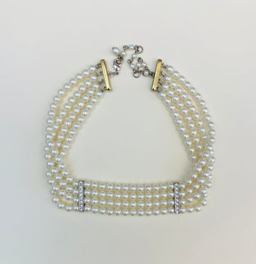 Choker 90s perle bijoux strass Alice In Vintage