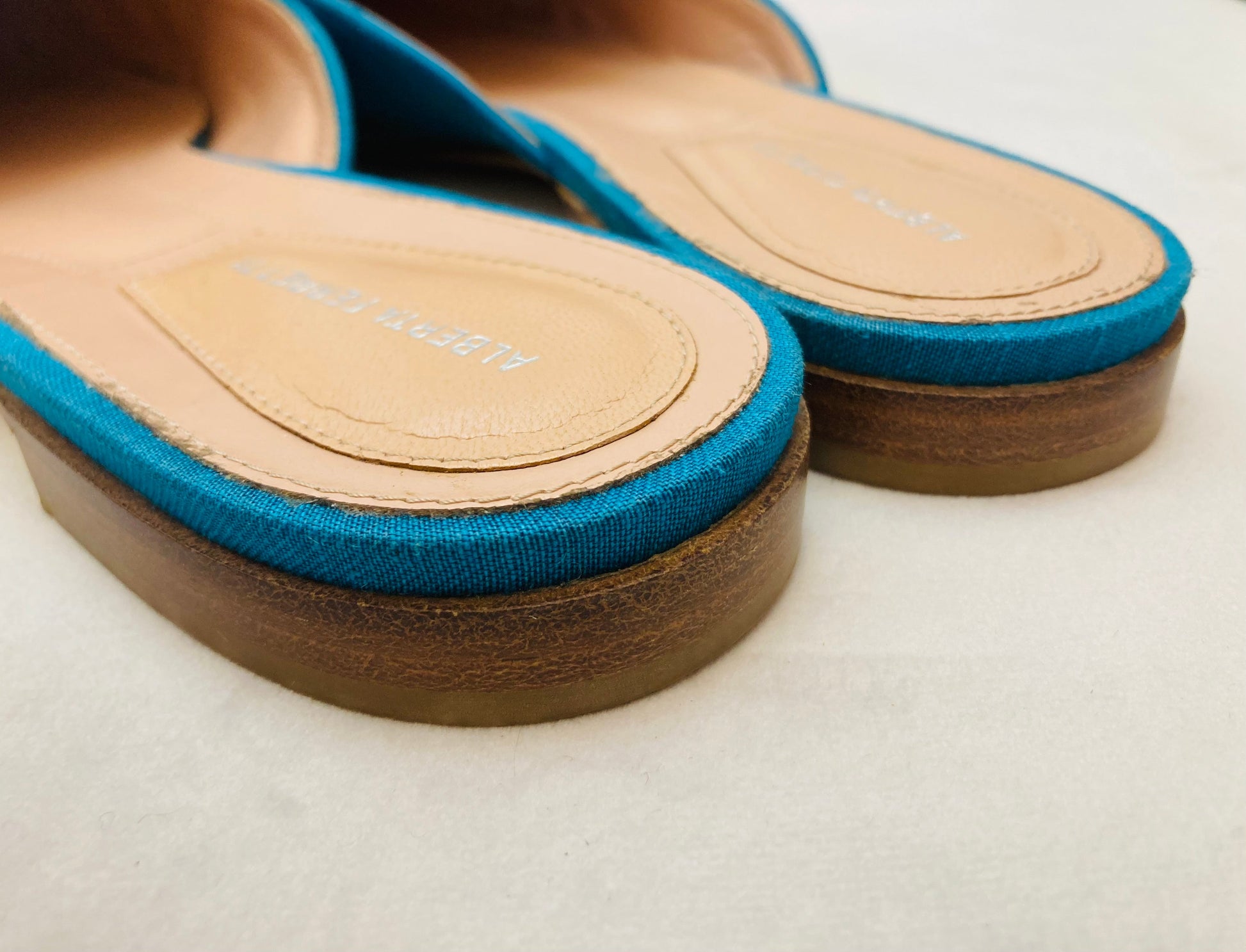 Alberta Ferretti sabot ricamo flower Alice In Vintage