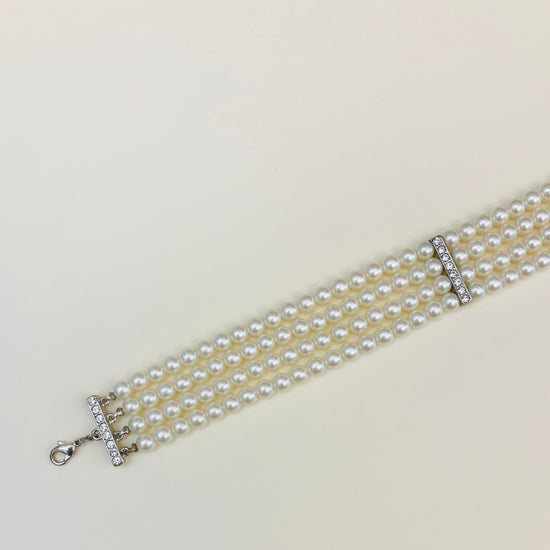 Choker 90s perle bijoux strass Alice In Vintage