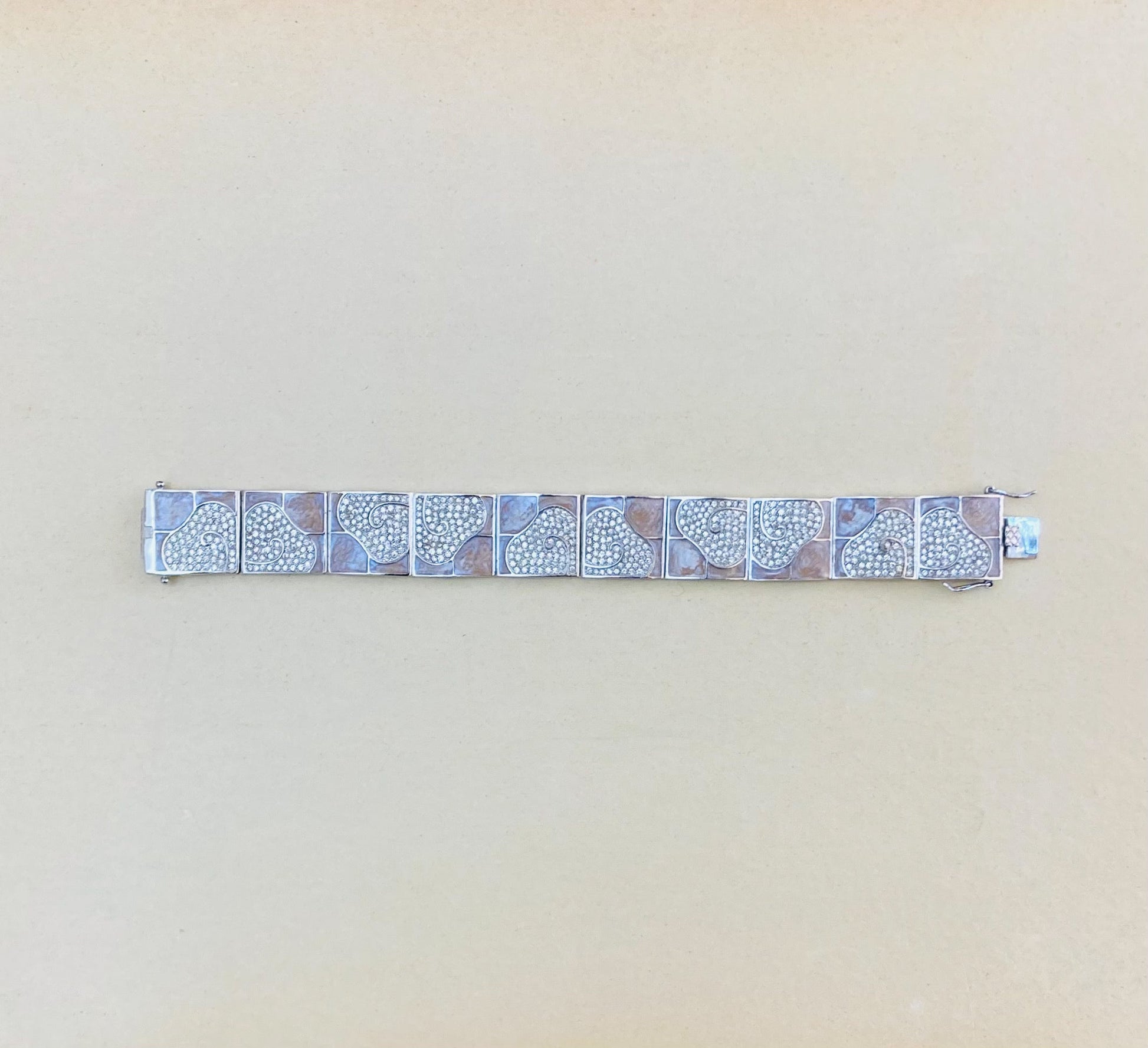 Bracciale 70s smalto e strass Alice In Vintage