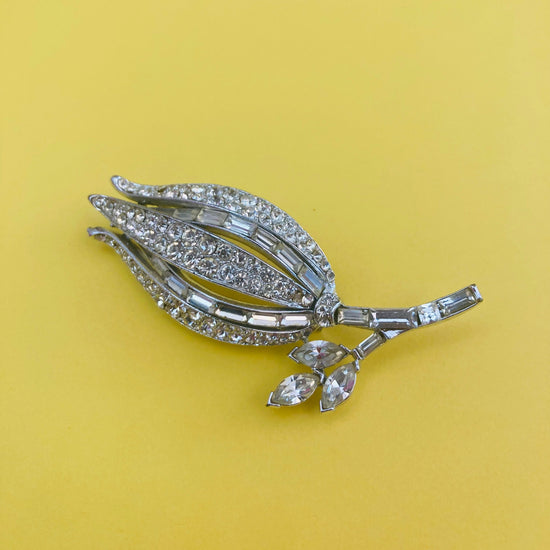 Spilla fiore strass 50s Alice In Vintage