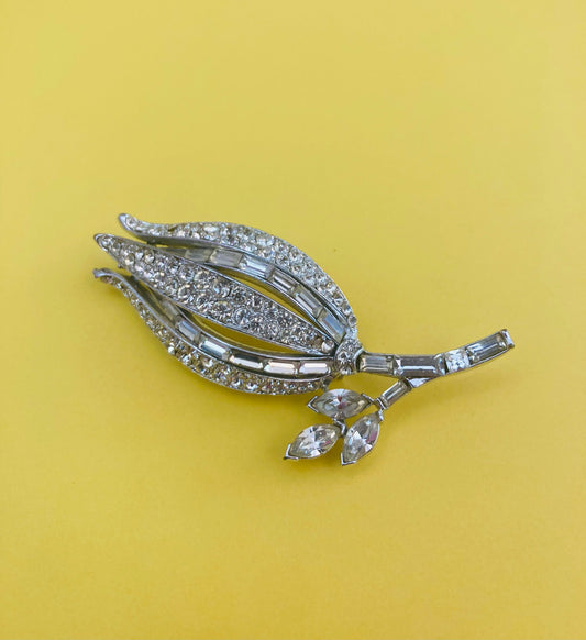 Spilla fiore strass 50s Alice In Vintage