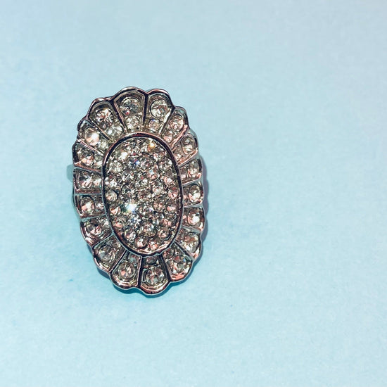 Anello strass maxi flower Alice In Vintage