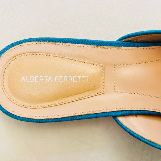 Alberta Ferretti sabot ricamo flower Alice In Vintage