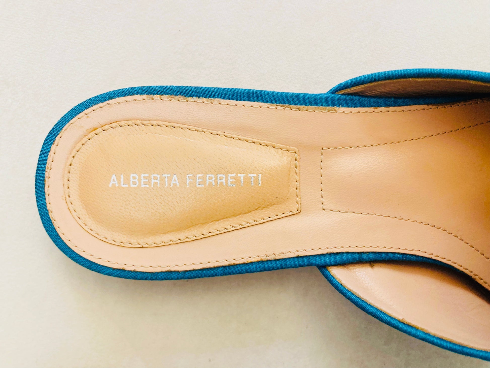 Alberta Ferretti sabot ricamo flower Alice In Vintage