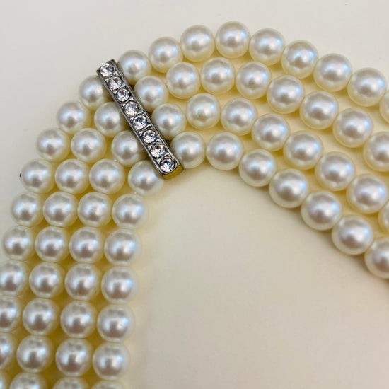 Choker 90s perle bijoux strass Alice In Vintage