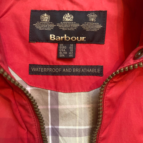 Barbour jacket midi rosso Alice In Vintage