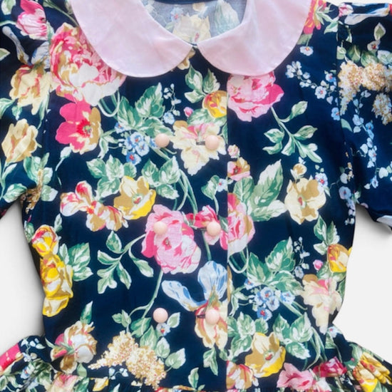 Completo kids 80s cotone flower Alice In Vintage