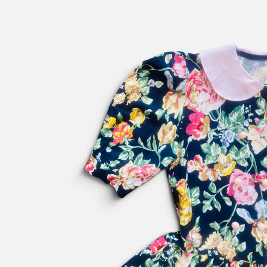 Completo kids 80s cotone flower Alice In Vintage